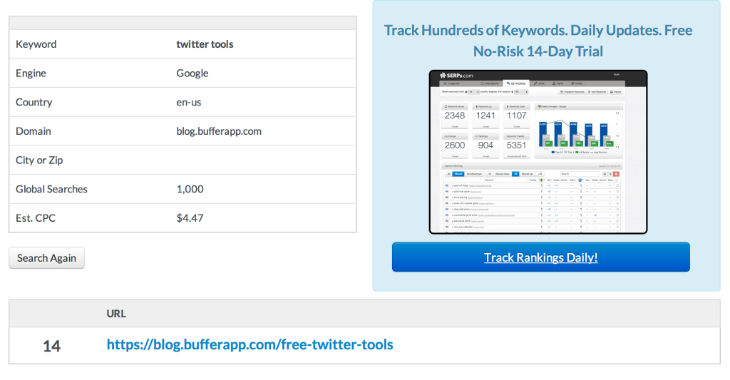 serps rank checker